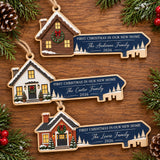 Personalized First Christmas New Home Family Wood Ornament - Custom Keepsake - image 2