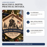 Personalized Military Family Home For Christmas Wood Ornament - Custom Keepsake - image 4