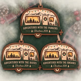 Personalized Family Camper Adventure Wood Ornament - Custom Keepsake - image 2