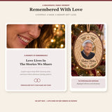 Personalized Personalized Memorial Photo Angel Wings Wood Ornament - Custom Keepsake - image 3