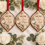 Personalized Loss Of Mom White Rose Wood Ornament - Custom Keepsake - image 2