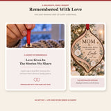 Personalized Loss Of Mom White Rose Wood Ornament - Custom Keepsake - image 3