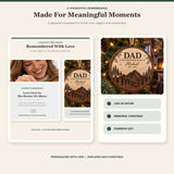 Personalized Loss Of Dad Mountain Forest Wood Ornament - Custom Keepsake - image 8