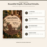 Personalized Grandpa Rocking Chair Memorial Wood Ornament - Custom Keepsake - image 4