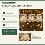 Personalized Wedding Bells Wood Ornament - Custom Keepsake - image 5