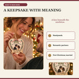Personalized Mistletoe Kiss Wood Ornament - Custom Keepsake - image 8