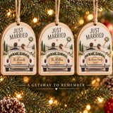 Personalized Just Married Car Wood Ornament - Custom Keepsake - image 2
