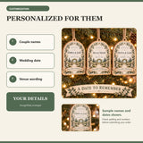Personalized Wedding Invitation Wood Ornament - Custom Keepsake - image 5