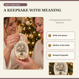 Personalized Bridal Bouquet Wood Ornament - Custom Keepsake - image 8
