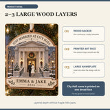 Personalized Courthouse Wedding Wood Ornament - Custom Keepsake - image 4