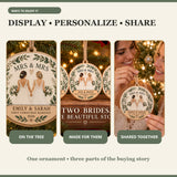 Personalized Mrs And Mrs Wood Ornament - Custom Keepsake - image 7