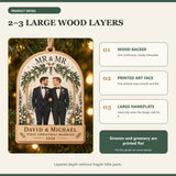 Personalized Mr And Mr Wood Ornament - Custom Keepsake - image 4