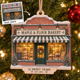 Personalized Bakery Anniversary Wood Ornament - Custom Keepsake - image 1