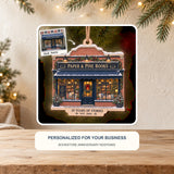 Personalized Bookstore Anniversary Wood Ornament - Custom Keepsake - image 2