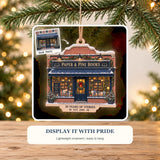 Personalized Bookstore Anniversary Wood Ornament - Custom Keepsake - image 6