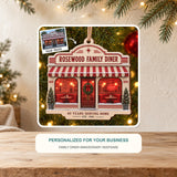 Personalized Family Diner Anniversary Wood Ornament - Custom Keepsake - image 2