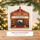 Personalized Movie Theater Anniversary Photo Window Wood Ornament - Custom Keepsake - image 6