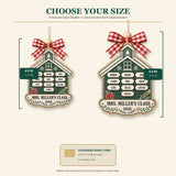 Personalized Schoolhouse Chalkboard Farmhouse Acrylic Ornament - Custom Names Keepsake - image 9