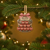 Personalized Apple Rustic Bushel Acrylic Ornament - Custom Names Keepsake - image 3