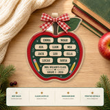 Personalized Apple Big Red Acrylic Ornament - Custom Names Keepsake - image 6