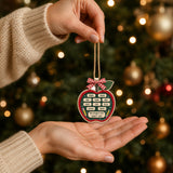 Personalized Apple Big Red Acrylic Ornament - Custom Names Keepsake - image 7