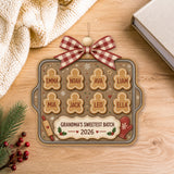 Personalized Grandma Sweetest Batch Acrylic Ornament - Custom Names Keepsake - image 1