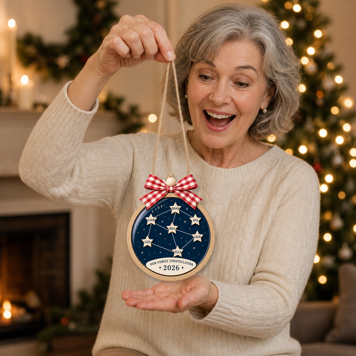 Personalized Grandma Family Constellation Acrylic Ornament - Custom Names Keepsake - image 4