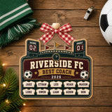 Personalized Soccer Scoreboard Acrylic Ornament - Custom Names Keepsake - image 1
