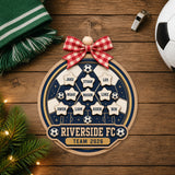 Personalized Soccer Acrylic Ornament - Custom Names Keepsake - image 1