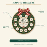 Personalized Team Corporate Wreath Acrylic Ornament - Custom Names Keepsake - image 2
