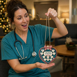 Personalized Healthcare Heart Stethoscope Acrylic Ornament - Custom Names Keepsake - image 4