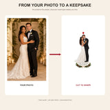 Personalized Newlywed First Christmas Photo Acrylic Ornament - Custom Couple Keepsake - image 3