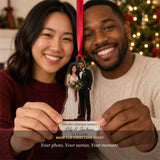 Personalized Newlywed First Christmas Photo Acrylic Ornament - Custom Couple Keepsake - image 9