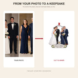 Personalized Anniversary Then Now Photo Acrylic Ornament - Custom Couple Keepsake - image 3