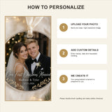 Personalized First Christmas Married Photo Acrylic Ornament - Custom Couple Keepsake - image 5