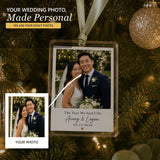 Personalized Polaroid Wedding Photo Photo Acrylic Ornament - Custom Couple Keepsake - image 1