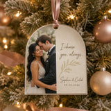 Personalized Wedding Vow Arch Photo Acrylic Ornament - Custom Couple Keepsake - image 2