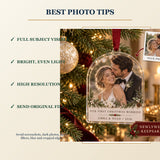 Personalized First Christmas Married Acrylic Ornament - Custom Photo Keepsake - image 6