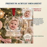 Personalized Baby First Christmas Acrylic Ornament - Custom Photo Keepsake - image 2