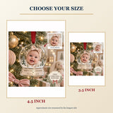 Personalized Baby First Christmas Acrylic Ornament - Custom Photo Keepsake - image 3