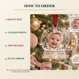 Personalized Baby First Christmas Acrylic Ornament - Custom Photo Keepsake - image 4