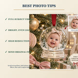 Personalized Baby First Christmas Acrylic Ornament - Custom Photo Keepsake - image 6