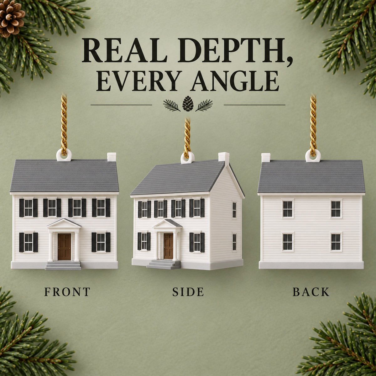 Personalized Colonial Revival 3D Ornament - Custom Christmas Keepsake - image 10
