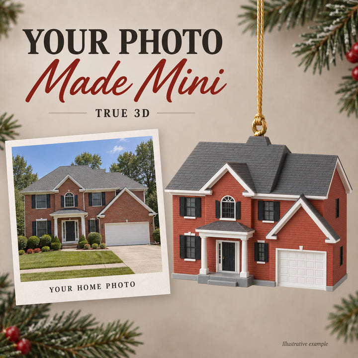 Personalized Brick Traditional 3D Ornament - Custom Christmas Keepsake - image 1