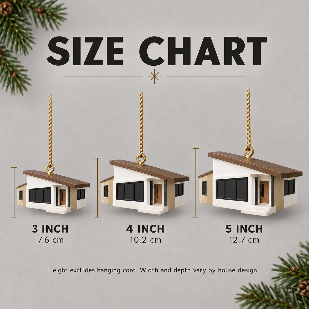 Personalized Mid Century Modern 3D Ornament - Custom Christmas Keepsake - image 5