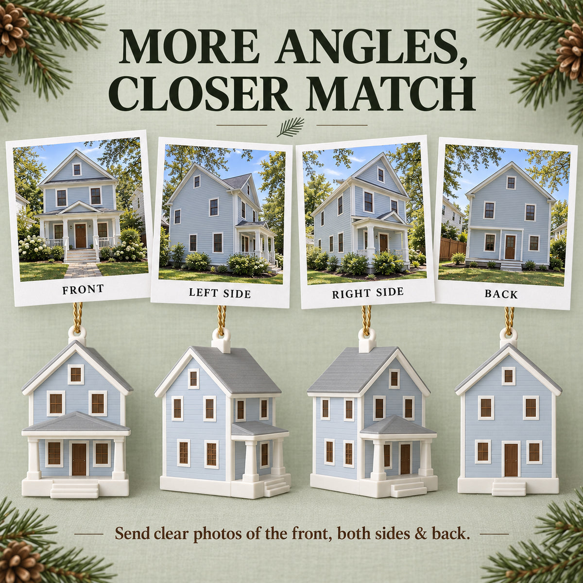Personalized Coastal Cottage 3D Ornament - Custom Christmas Keepsake - image 2