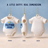 Personalized Baby's First Christmas Onesie 3D Ornament - Custom Christmas Keepsake - image 2