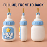 Personalized Baby's First Christmas Milk Bottle 3D Ornament - Custom Christmas Keepsake - image 2