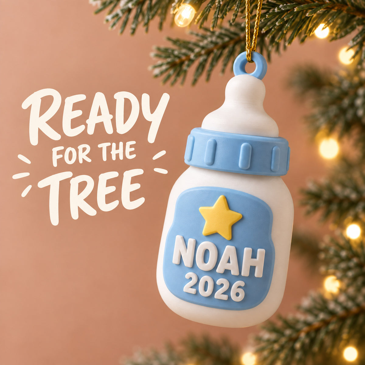 Personalized Baby's First Christmas Milk Bottle 3D Ornament - Custom Christmas Keepsake - image 7