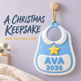 Personalized Baby's First Christmas Bib 3D Ornament - Custom Christmas Keepsake - image 9